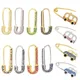 QMHJE – boucles d'oreilles créoles simples épingle de sécurité cristal pierre arc-en-ciel bijoux