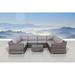 LSI 9 Piece Rattan Sectional Seating Group with Cushions