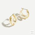 J. Crew Jewelry | J. Crew Layered Pearl Hoop Earrings Nwt | Color: Gold/Red/Tan | Size: 1” Diameter