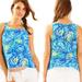 Lilly Pulitzer Tops | Lily Pulitzer Sonya Fringe Top Oh Shucks Oysters In Blue Size 2 | Color: Blue/White | Size: 2