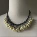J. Crew Jewelry | J. Crew Crystal Pearl Cluster Necklace | Color: Silver | Size: Os
