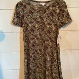 Lularoe Dresses | Lula Roe Carly Xxs | Color: Brown/Green | Size: Xxs