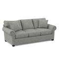 Edgecombe Furniture Grace 86" Round Arm Sofa w/ Reversible Cushions Other Performance Fabrics in Indigo | 37 H x 86 W x 39 D in | Wayfair