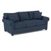 Edgecombe Furniture Grace 86" Sleeper Sofa Bed w/ Reversible Cushions Other Performance Fabrics in Indigo | 37 H x 86 W x 39 D in | Wayfair