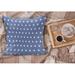 East Urban Home Ambesonne Retro Fluffy Throw Pillow Cushion Cover, White Polka Dots On Blue Background Romantic Classical Vintage Style Pattern | Wayfair