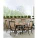 Red Barrel Studio® Mikera Round 6 - Person 60" Long Outdoor Dining Set w/ Cushions Metal in Brown | 60 W x 60 D in | Wayfair