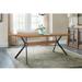 Corrigan Studio® Alyshia Solid Oak Dining Table Wood/Metal in Black/Brown | 30.71 H x 78.74 W x 39.37 D in | Wayfair