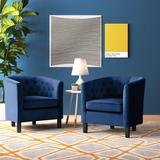 Armchair - Modway Prospect Upholstered Fabric Armchair Set Polyester/Fabric in Blue/Navy | 29.5 H x 28.5 W x 30.5 D in | Wayfair EEI-3153-NAV-SET