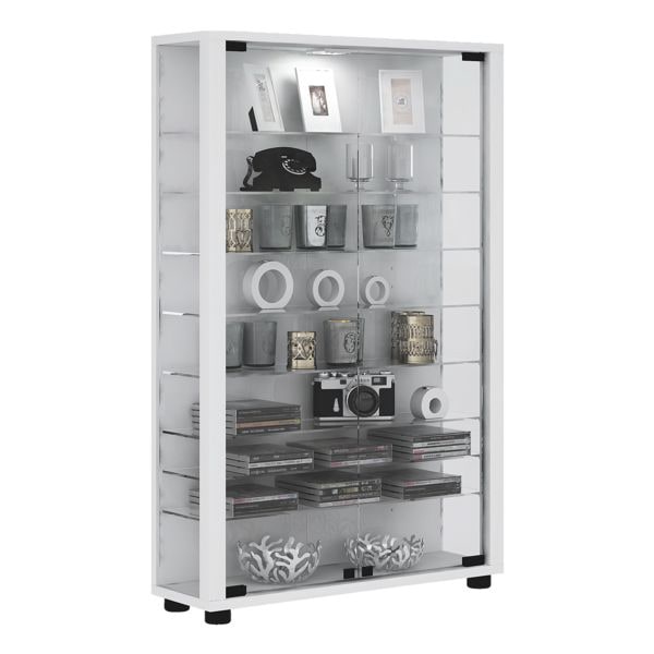 VCM Vitrine »Lumo Mini LED« weiß, 59x90x18 cm