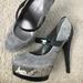 Jessica Simpson Shoes | Jessica Simpson Grey High Heels With Snakeskin Printed Soles. Size 7.5 | Color: Black/Gray | Size: 7.5