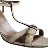 Gucci Shoes | Gucci Original Shoes Guccissima Logo Gg Sandals Heel 323576 Bmj50 | Color: Cream/Tan | Size: 9