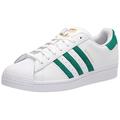 adidas Originals Men's Superstar Sneaker, White/White/Teal, 9