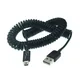 Câble adaptateur de charge de données USB 2.0 vers mini USB spiralé ressort 50cm 0.5m 200cm 2m