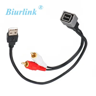 Biurexhaus- Adaptateur USB pour autoradio Nissan port d'entrée câble de rétention