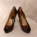 Michael Kors Shoes | Beautiful Michael Kors Leapord Pony Hair Platform Heels. | Color: Black/Brown | Size: 10