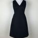 Madewell Dresses | Madewell Leather Insets Pointe Dress Sleek Party Mini Dress Black Size 8. | Color: Black/Gray | Size: 8