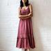 Anthropologie Dresses | Htf Anthropologie Britt Tiered Midi Dress | Color: Red/Tan | Size: M