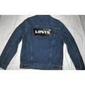 Levi's Jackets & Coats | New Levis Blue Denim Jean Trucker Jacket Coat Camo Patch Mens Size Large | Color: Blue/Green | Size: L