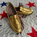 Gucci Shoes | Gucci Loafers Gold Shoes Unisex - (Size 32 - Usa ) | Color: Gold | Size: 2bb