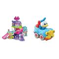 Vtech 80-521804 TUT TUT Baby Flitzer - Minnies Einkaufsabenteuer, Babyautos, Mehrfarbig & 80-511504 TUT Baby Donalds Gelaendewagen Flitzer Fahrzeuge Babyauto, Multicolour