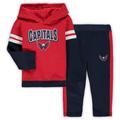 Toddler Red/Navy Washington Capitals Miracle On Ice Raglan Pullover Hoodie & Pants Set