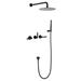 KIKO HOME Complete Shower System Set w/ Rough-In Valve Wall Mounted Shower Faucet w/ Hand Shower Modern High Pressure Rainfall 10 Inch Shower Head Mix | Wayfair