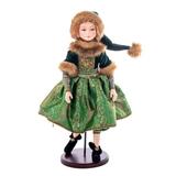 Vickerman 677582 - 18" Green Velvet Fairy Girl with Stand (KV211239) Christmas Figurine Decorations