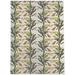 White Area Rug - Red Barrel Studio® Kerley GREEN Outdoor Rug By Becky Bailey Polyester in White, Size 36.0 W x 0.08 D in | Wayfair