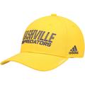 Men's adidas Gold Nashville Predators 2021 Locker Room AEROREADY Flex Hat