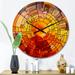 Designart 'Return of Stained Glass' Modern Wood Wall Clock