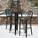 2 Pack 30'' High Metal Indoor-Outdoor Barstool with Vertical Slat Back