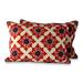 Novica Handmade Romantic Red Embroidered Cushion Covers (Pair)