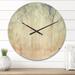 Designart 'Winter with Foggy Forest' Farmhouse Wood Wall Clock