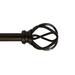 Sophie Adjustable Single Curtain Rod 48" to 84"-Bronze