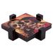 Novica Handmade Day Of The Dead Romance Decoupage Wood Coasters (Set Of 4) - 3.9" H x 3.9" W x 0.1" D