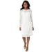 Plus Size Women's Stretch Lace Shift Dress by Jessica London in White (Size 34)