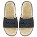 Men's ISlide Black/Tan Miami Marlins Faux Fur Slide Sandals
