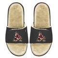 Men's ISlide Black/Tan Arizona Coyotes Faux Fur Slide Sandals