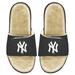 Men's ISlide Black/Tan New York Yankees Faux Fur Slide Sandals