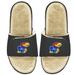 Men's ISlide Black/Tan Kansas Jayhawks Faux Fur Slide Sandals