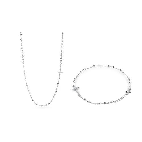 Halskette oder Armband mit Swarovski®-Kristallen: Halskette