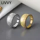 LIVVY – bague large ouverte couleur argent pour femmes couleur or et argent feuille d'or visage