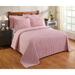 Better Trends Jullian Solid Stripes Design Bedspread 100% Cotton Tufted Chenille