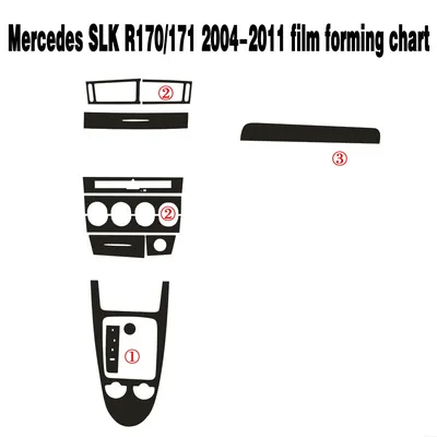 Autocollants et décalcomanies en vinyle pour Mercedes SLK fibre de carbone accessoires de style de