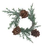 Holiday Napkin Rings With Pine Cone Design (Set of 4)