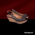 Coach Shoes | Coach Ferry Black Jacquard Signature Wedges | Color: Black/Brown | Size: 7.5