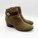 Coach Shoes | Coach Patricia Suede Ankle Booties In Fatigue/ Chestnut Size 6b | Color: Brown/Green | Size: 6