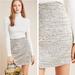 Anthropologie Skirts | Anthropologie Hutch Sylvia Textured Mini Skirt Silver White Size 0 Nwt | Color: Silver/White | Size: 0