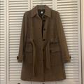 J. Crew Jackets & Coats | J Crew Herringbone Wool Coat With Leather Buttons | Color: Brown/Tan | Size: S