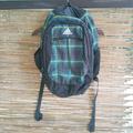 Adidas Bags | Adidas Black Green Plaid Large Backpack | Color: Black/Green | Size: Os